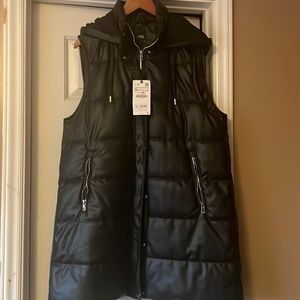 Zara faux leather vest